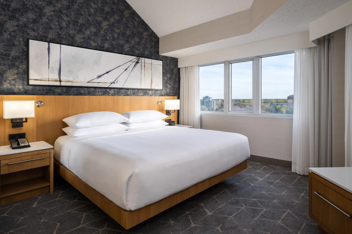 The Executive Suite Bedroom at the Delta Hotel Saskatoon Downtown