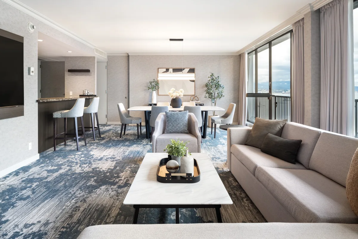 Executive Suite Living Room at the Westin Bayshore Vancouver