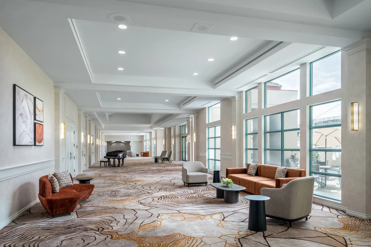 The pre-function foyer for the meeting spaces at the Delta Grand Okanagan Resort Kelowna